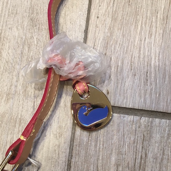 Dooney and Bourke Canvas and Leather Pink Logo Bag - Picture 3 of 8